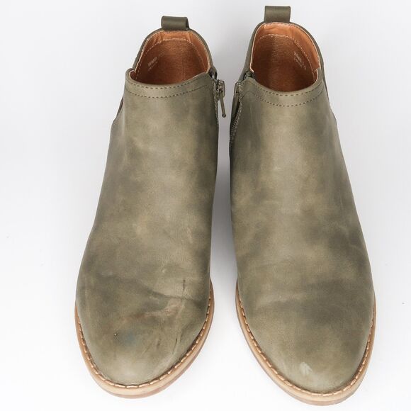 DV Dolce Vita Womens Dellia Booties‎ Size 7.5 Suede Leather Olive Green Braided - Picture 2 of 11